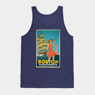 A Vintage Travel Art of Boston - Massachusetts - US Tank Top